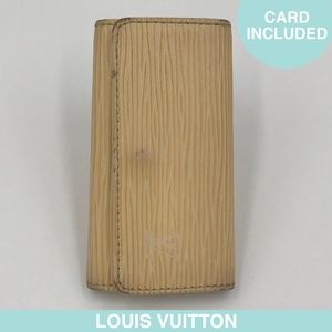 Auth Louis Vuitton Epi leather vanilla keyholder